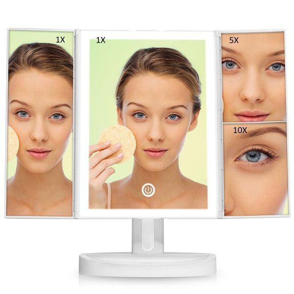 Fancii Tria Tri-fold Lighted Vanity Mirror - Brand New - Picture 1 of 9